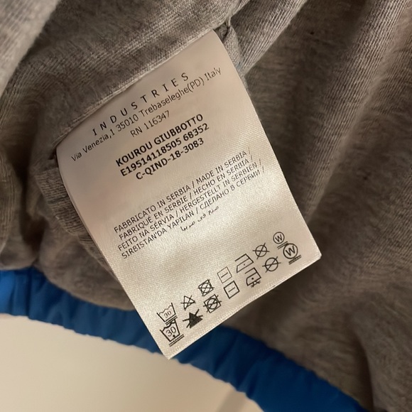 Moncler designer blue & orange toddler hooded windbreaker with jersey lining - Picture 4 of 7